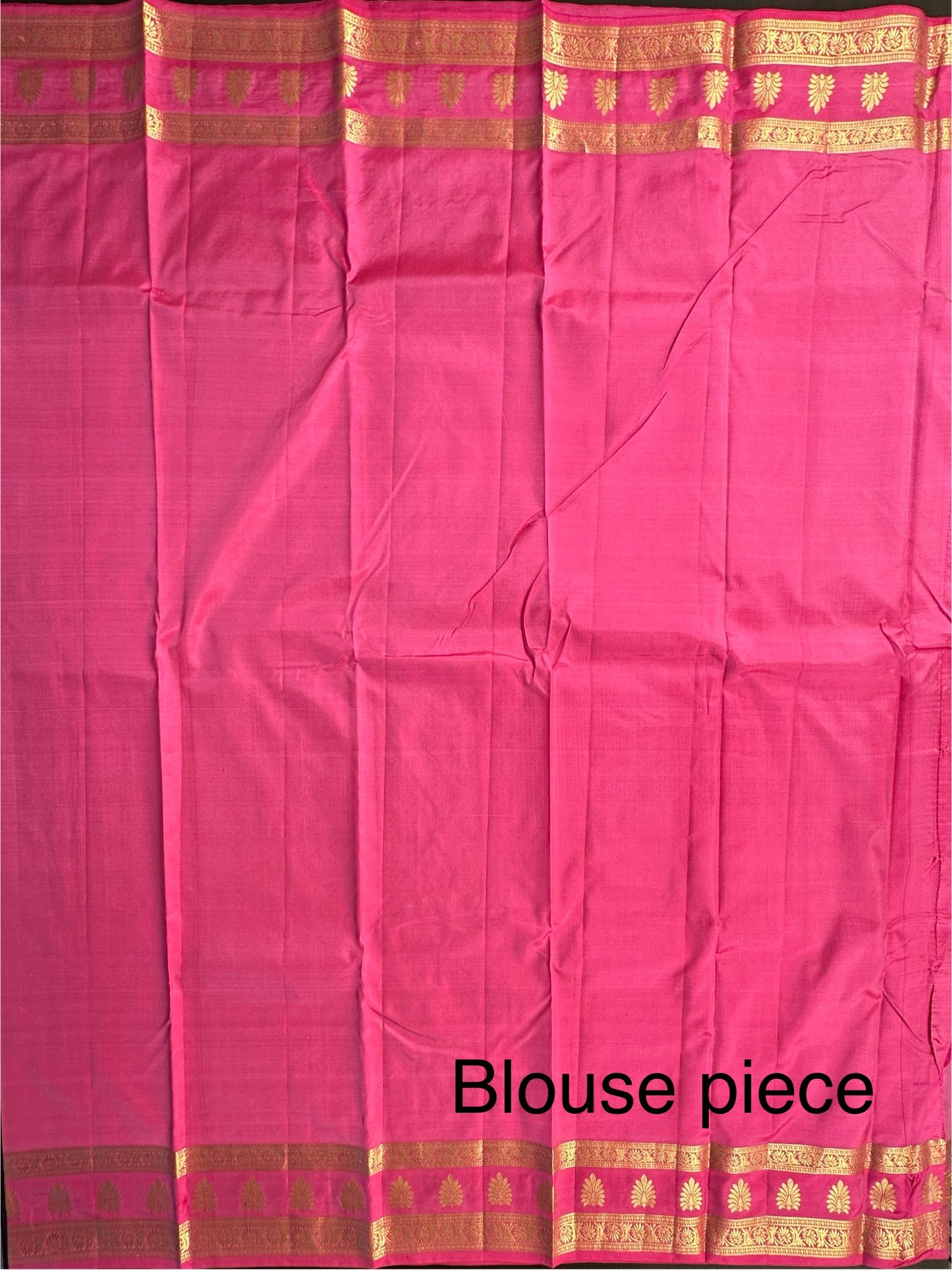 Pink Pondicherry Handloom Pure Silk Saree