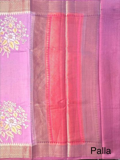 Purple Vishakha Pure Silk Saree