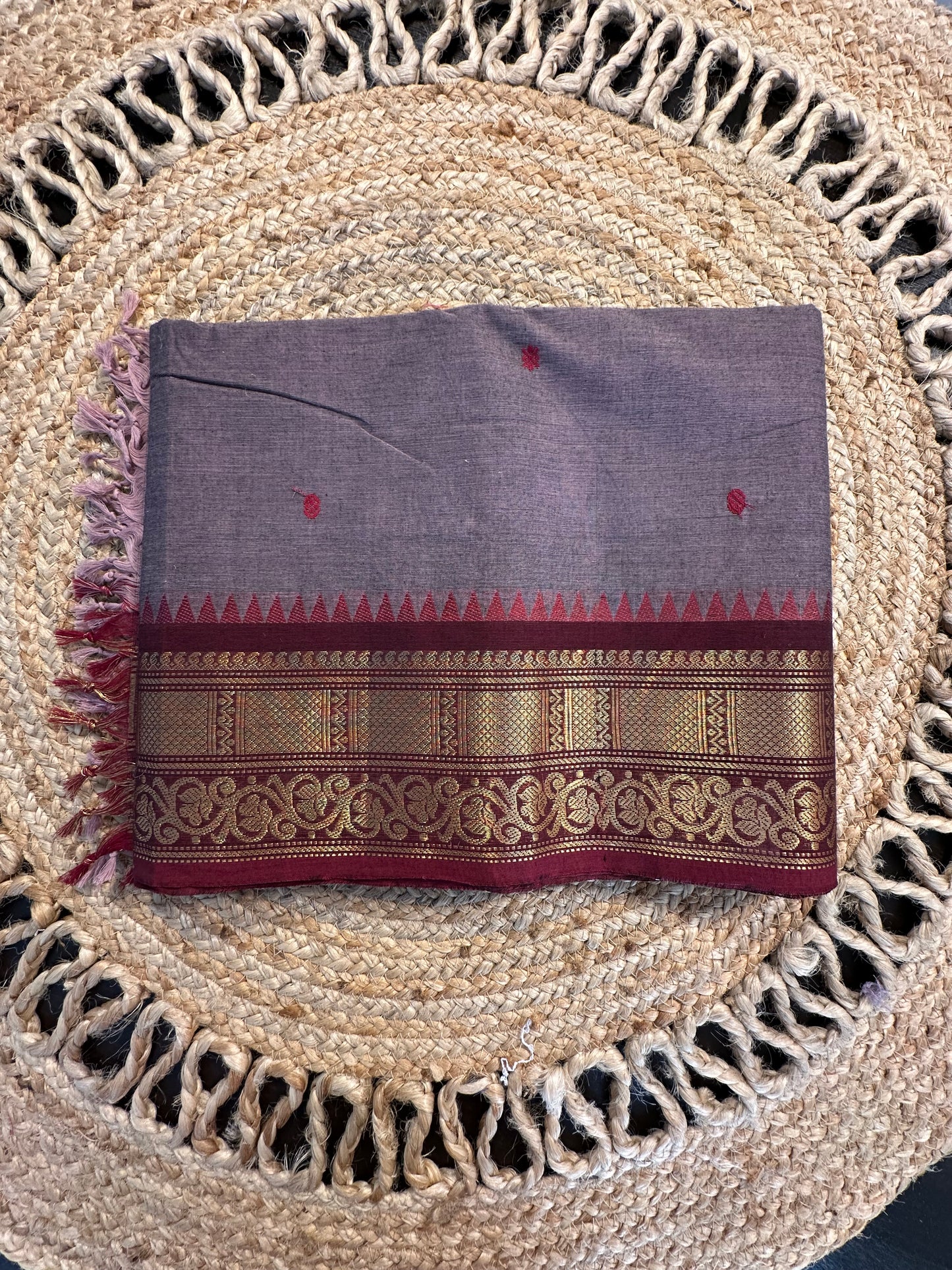 Light Mauve Narayanpet Cotton Saree