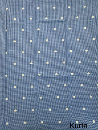 Blue South Cotton 3-Piece Suit