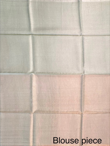Pista Green Pure Tissue Silk Saree