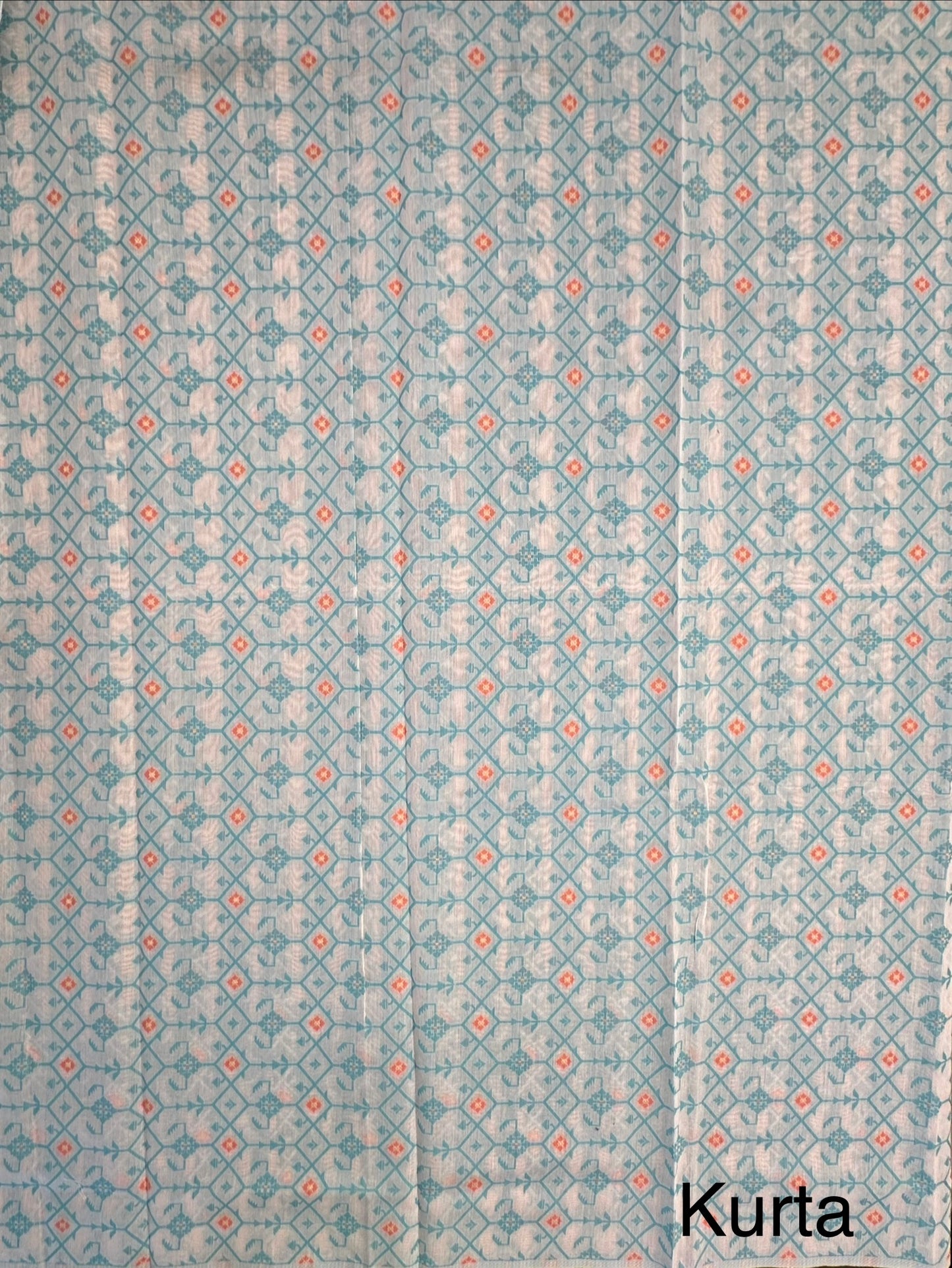 Sea Green Jacquard Unstitched Cotton Suit