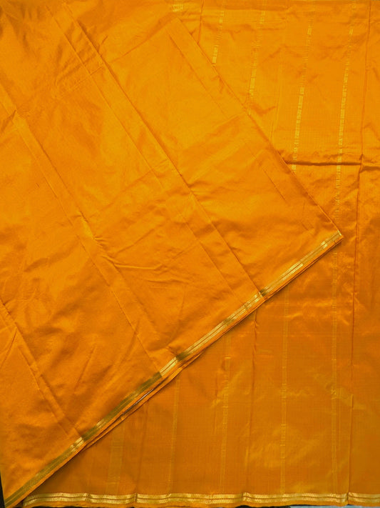 Mustard Pure Silk Saree
