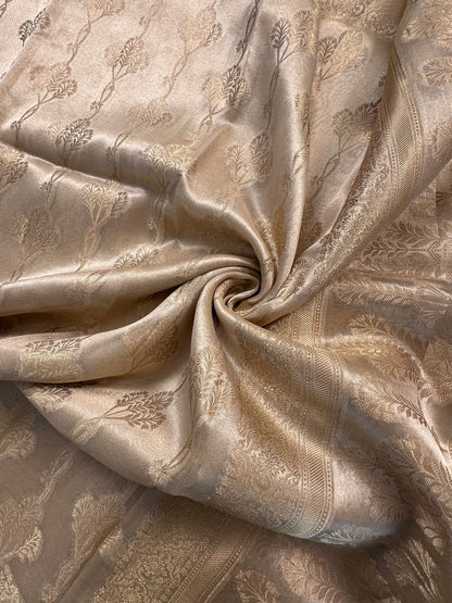 Light Golden Tissue Silk Saree