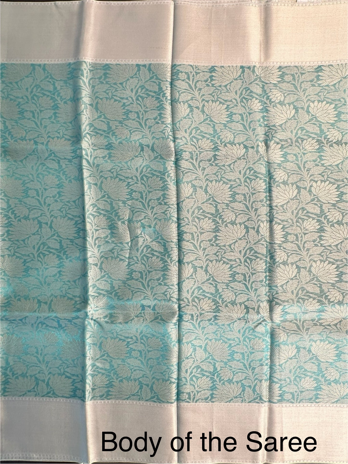 Firozi Blended Tissue Saree