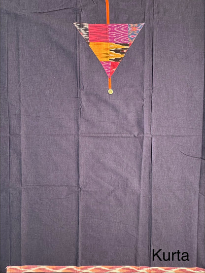 Navy Blue South Cotton 3-Piece Suit