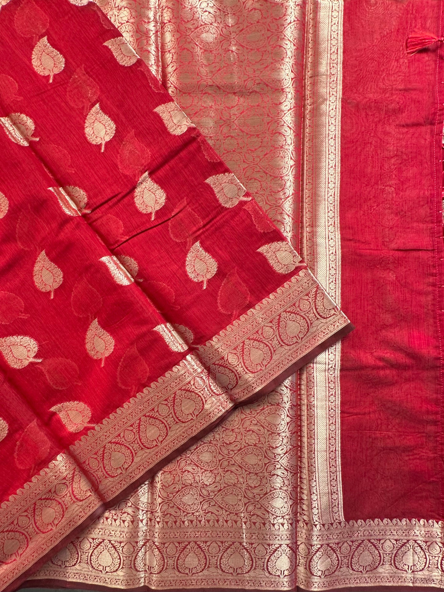 Maroon Chanderi Cotton Saree
