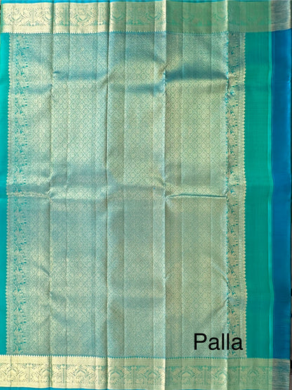 Parrot Green  Handloom Kanjivaram Pure Silk Saree