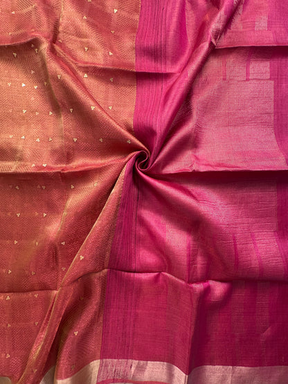 Rani Emboss Pure Tissue Silk Saree