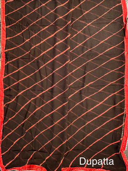 Black Printed Rati Pure Cotton Suit