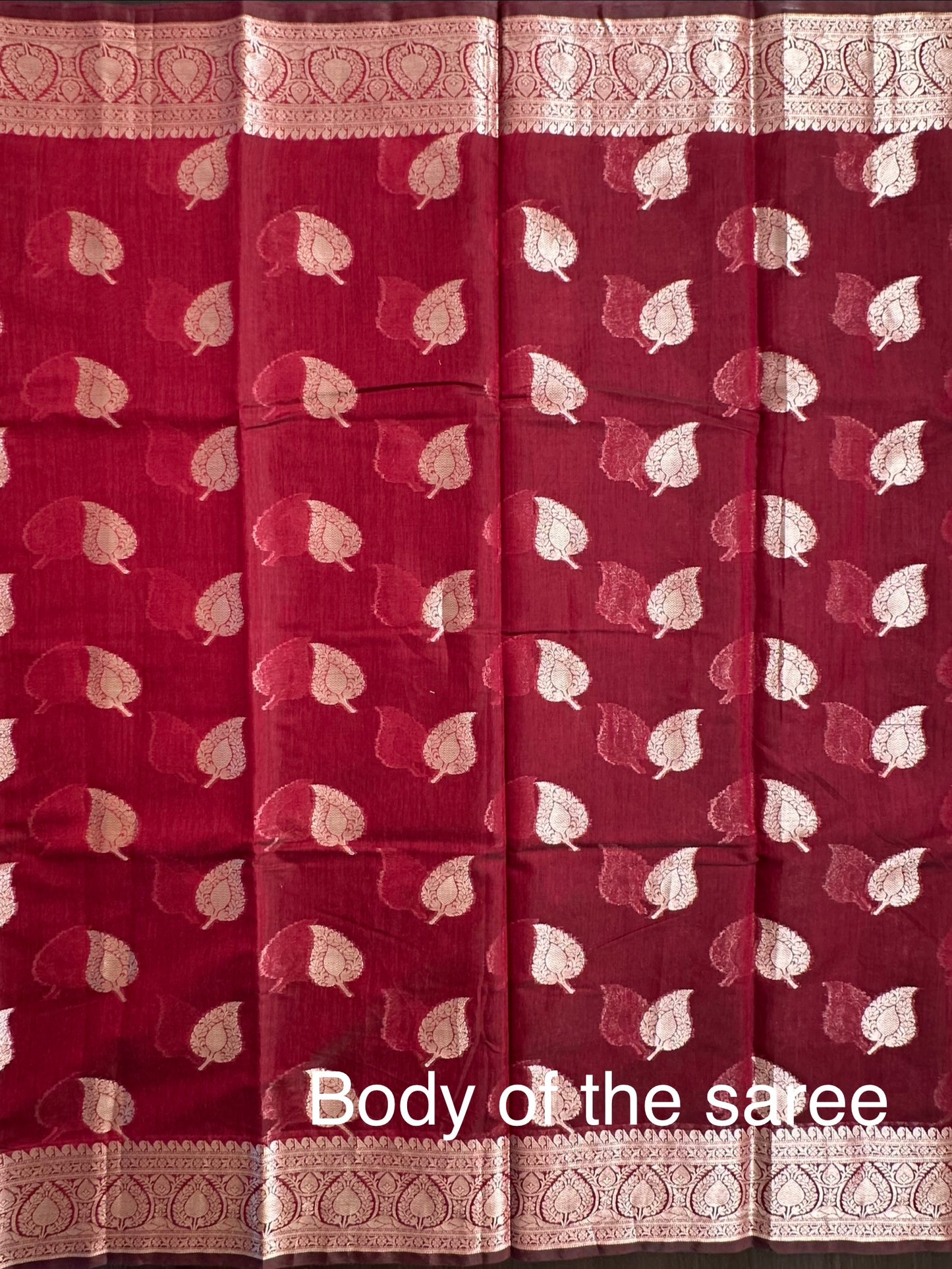 Maroon Chanderi Cotton Saree