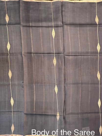 Royal Blue-Navy-Black Vedika Banarasi Pure Silk Saree