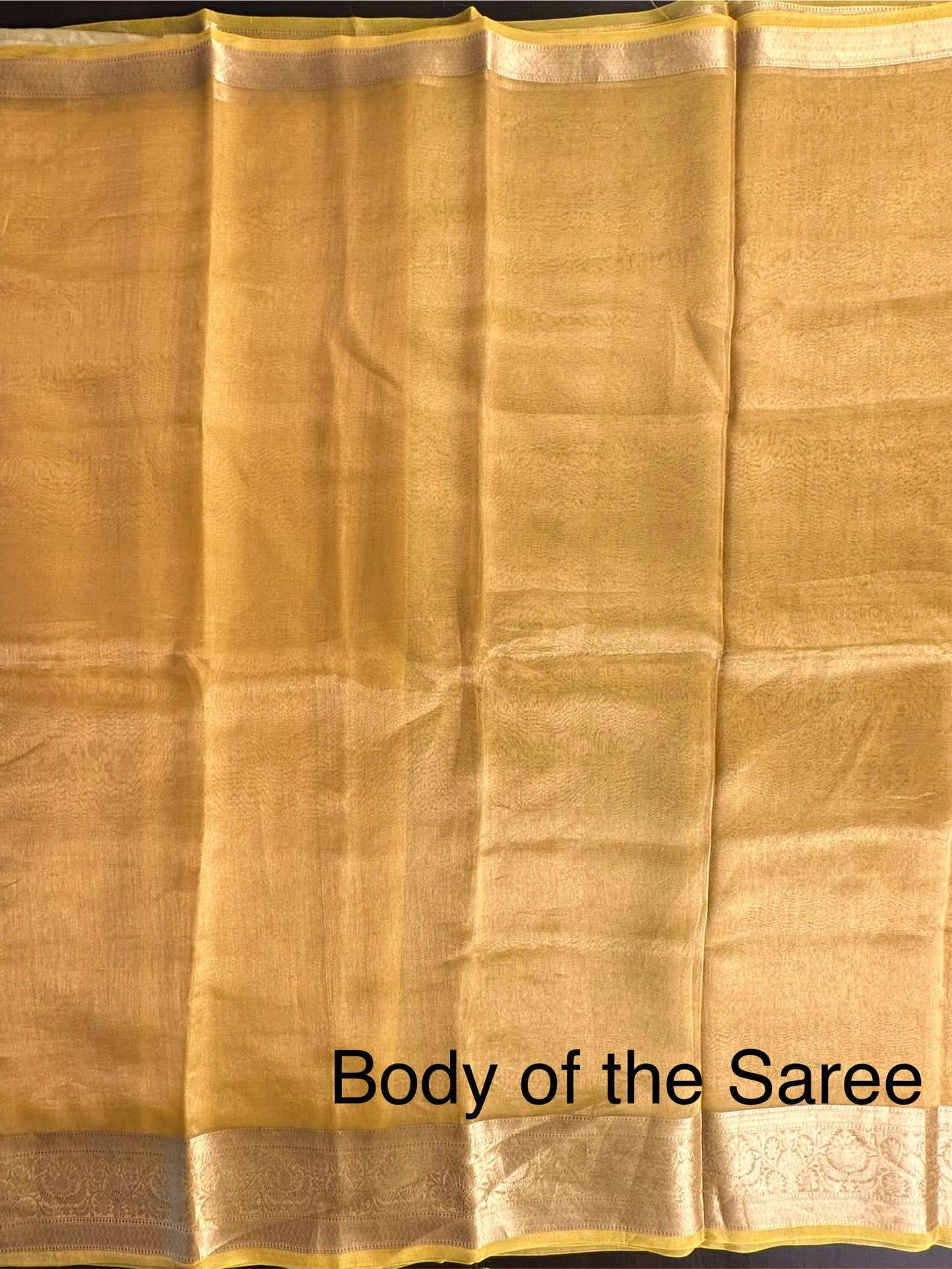 Mustard Pure Tissue Saree