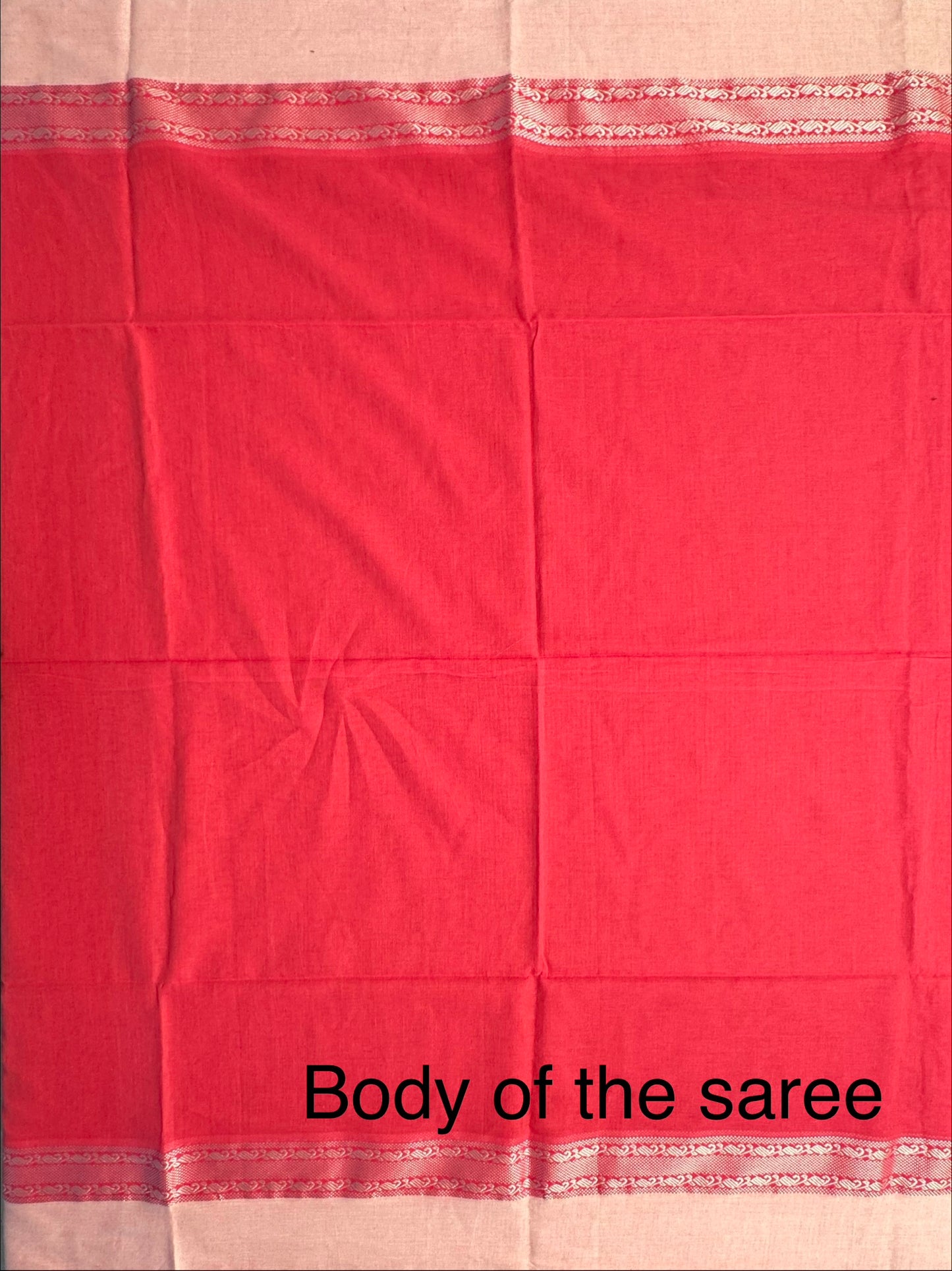 Pink Piku Bengal Cotton Saree