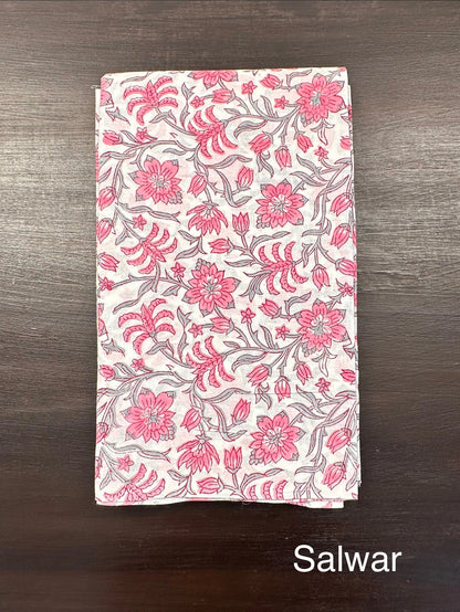 Pink Hand Embroidery Pure Cotton Suit