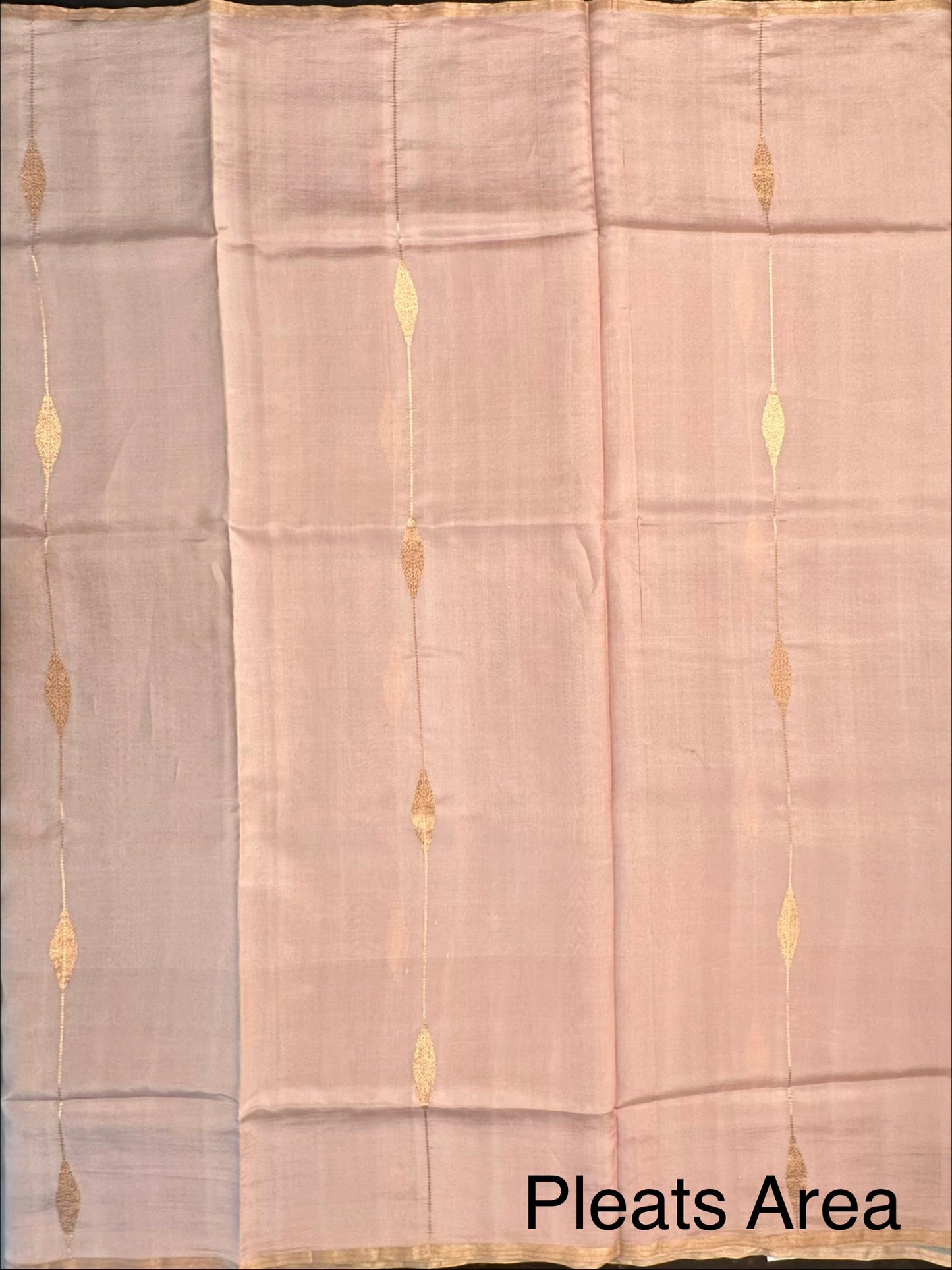Pink-Baby Pink-Grey Vedika Banarasi Pure Silk Saree