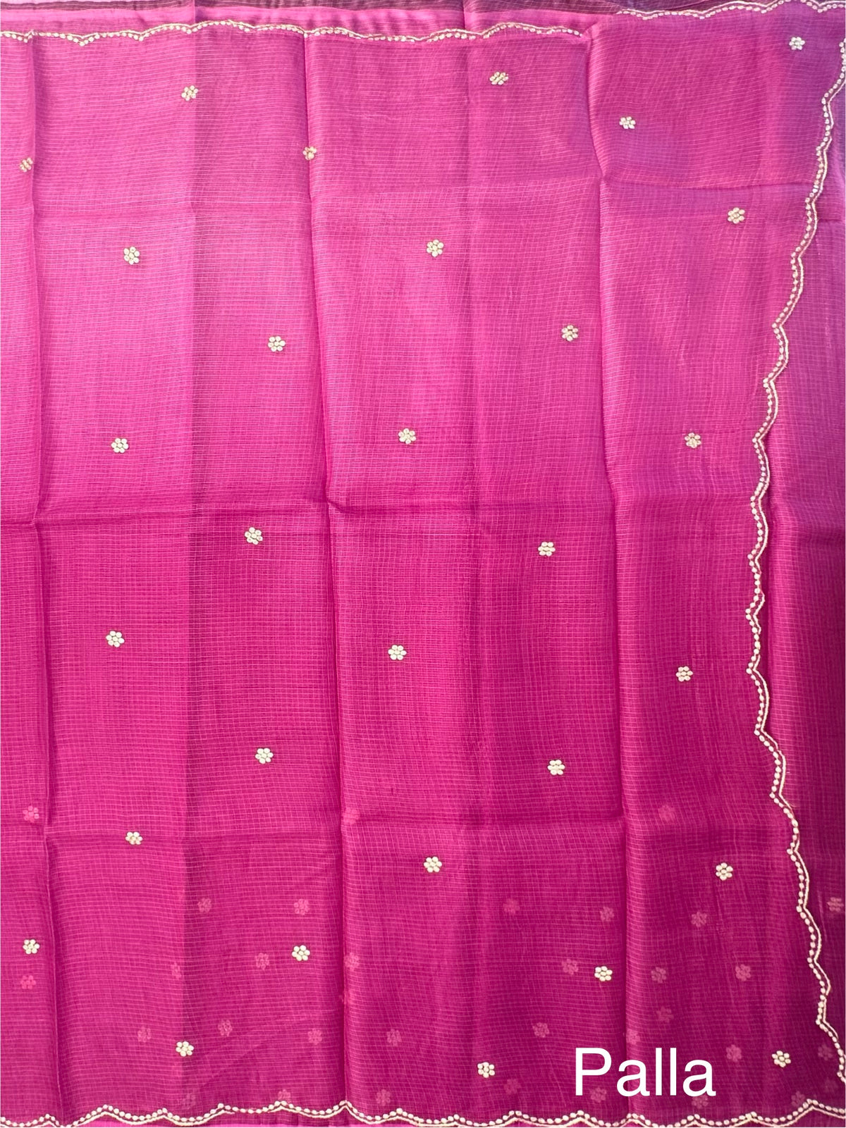 Magenta Purple Gitika Kota Doria Pure Silk Saree