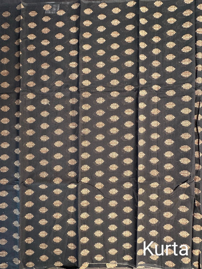 Black Jacquard Handloom Suit