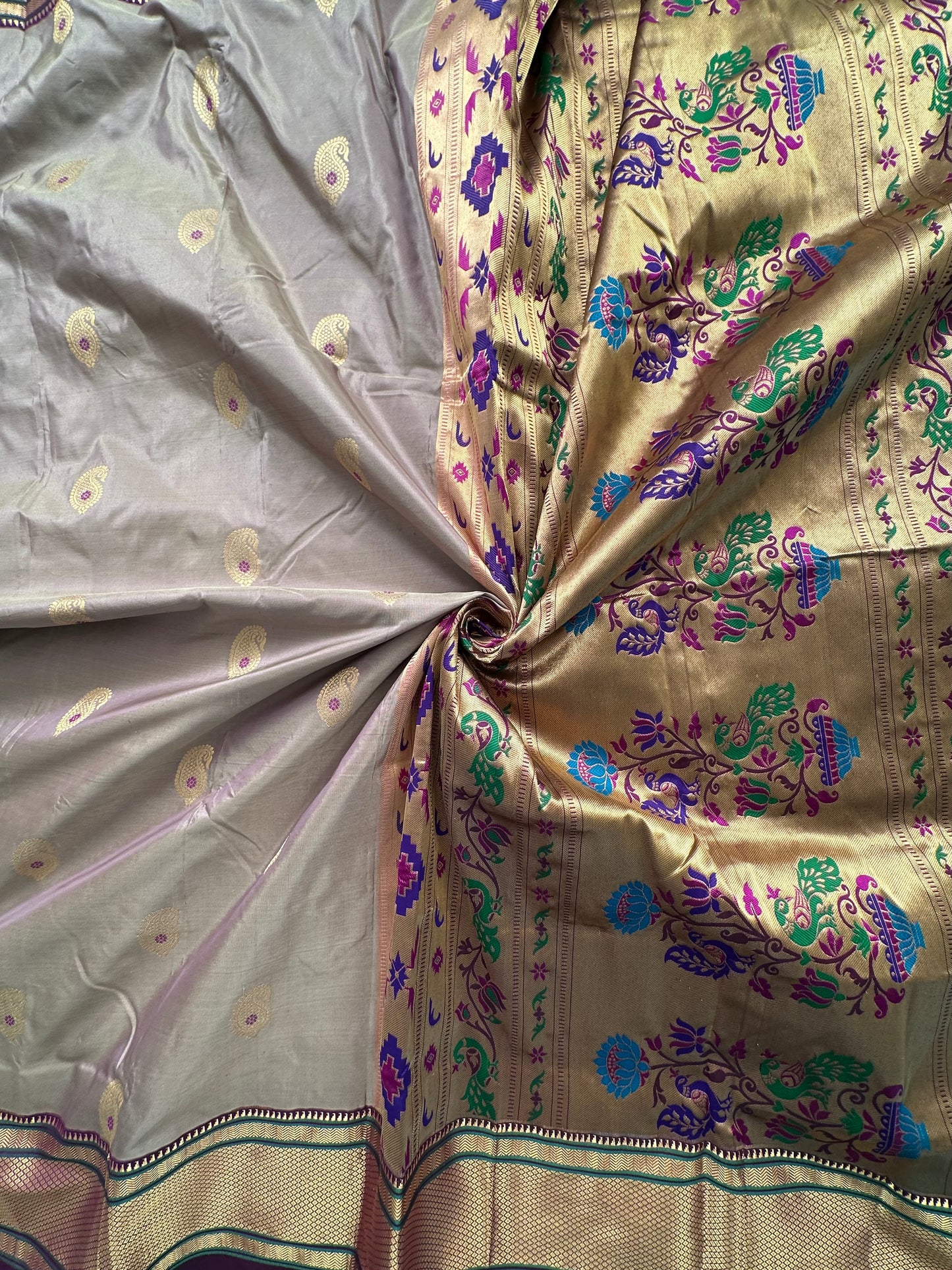 Mauve-Purple Paithini Silk Saree