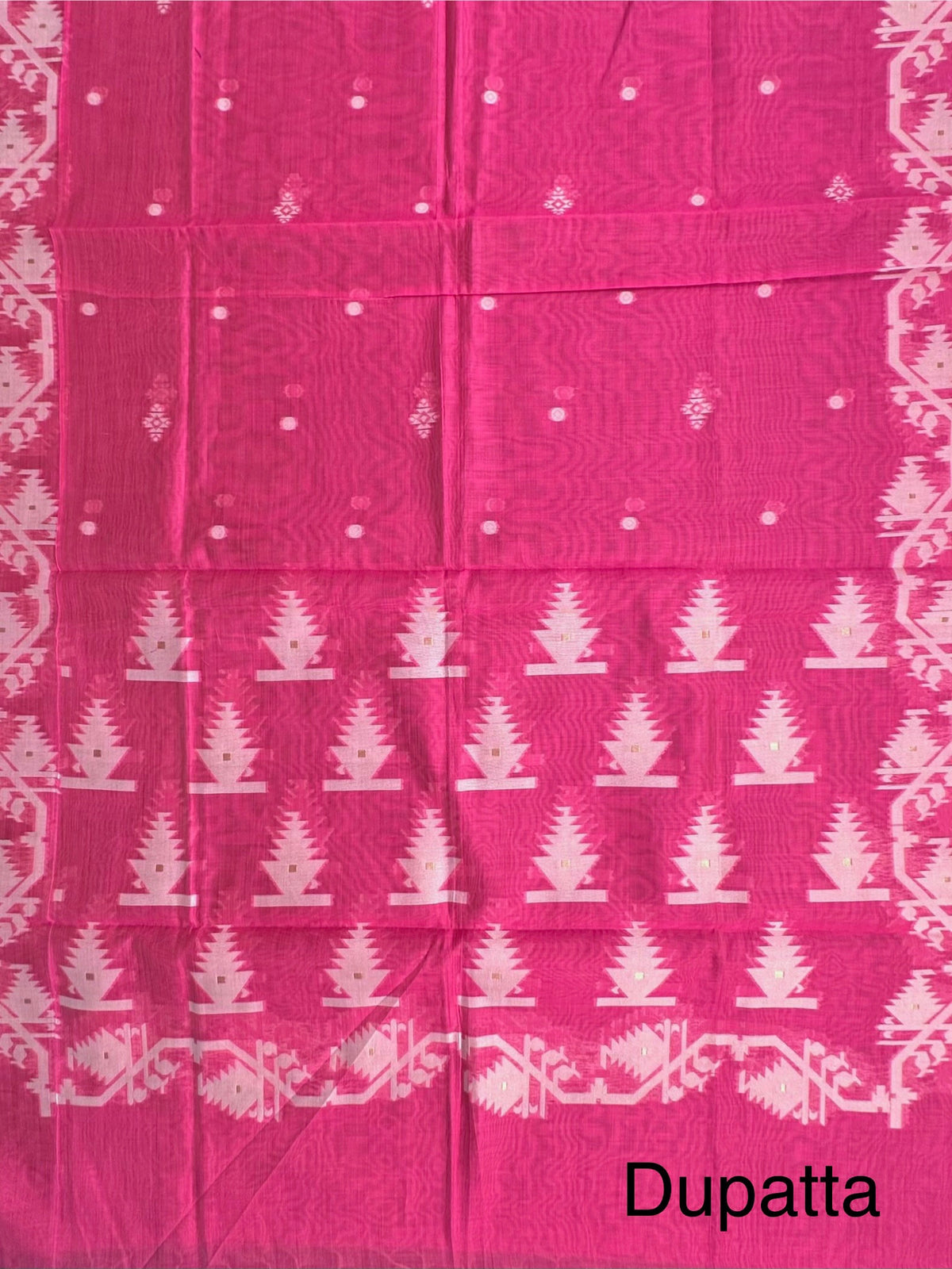 Peach-Pink Jacquard 3-piece Unstitched Cotton Suit