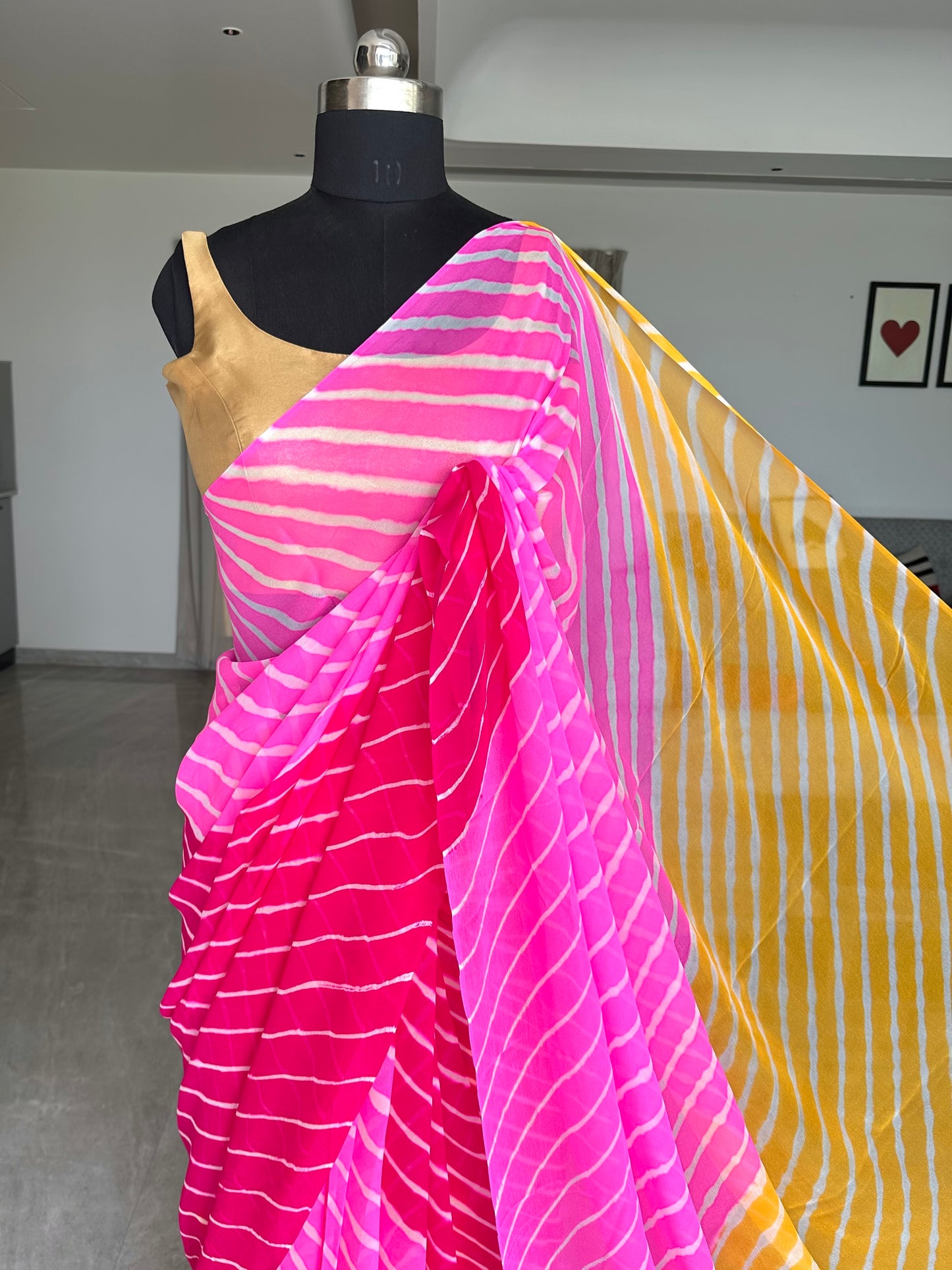 Leheriya Georgette Saree