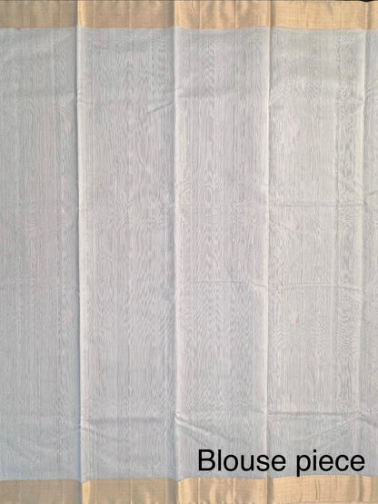 Off White Pure Chanderi Saree