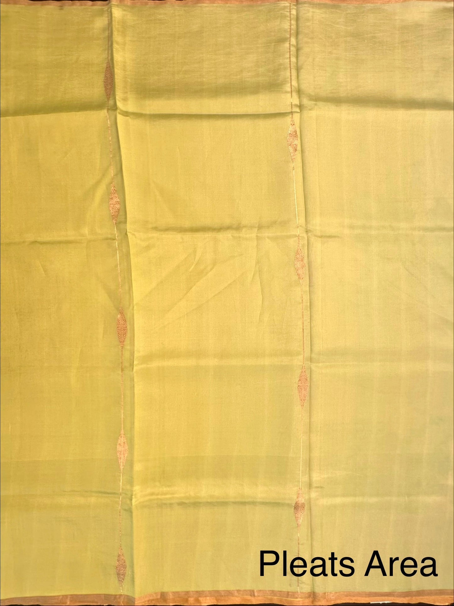 Firozi-Green-Yellow Vedika Banarasi Pure Silk Saree