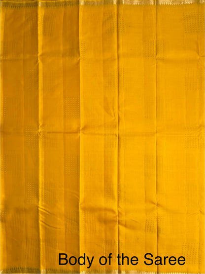 Yellow Handloom Pure Soft Silk Saree