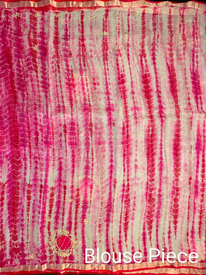 Shibori Bandhej Kota Silk Saree