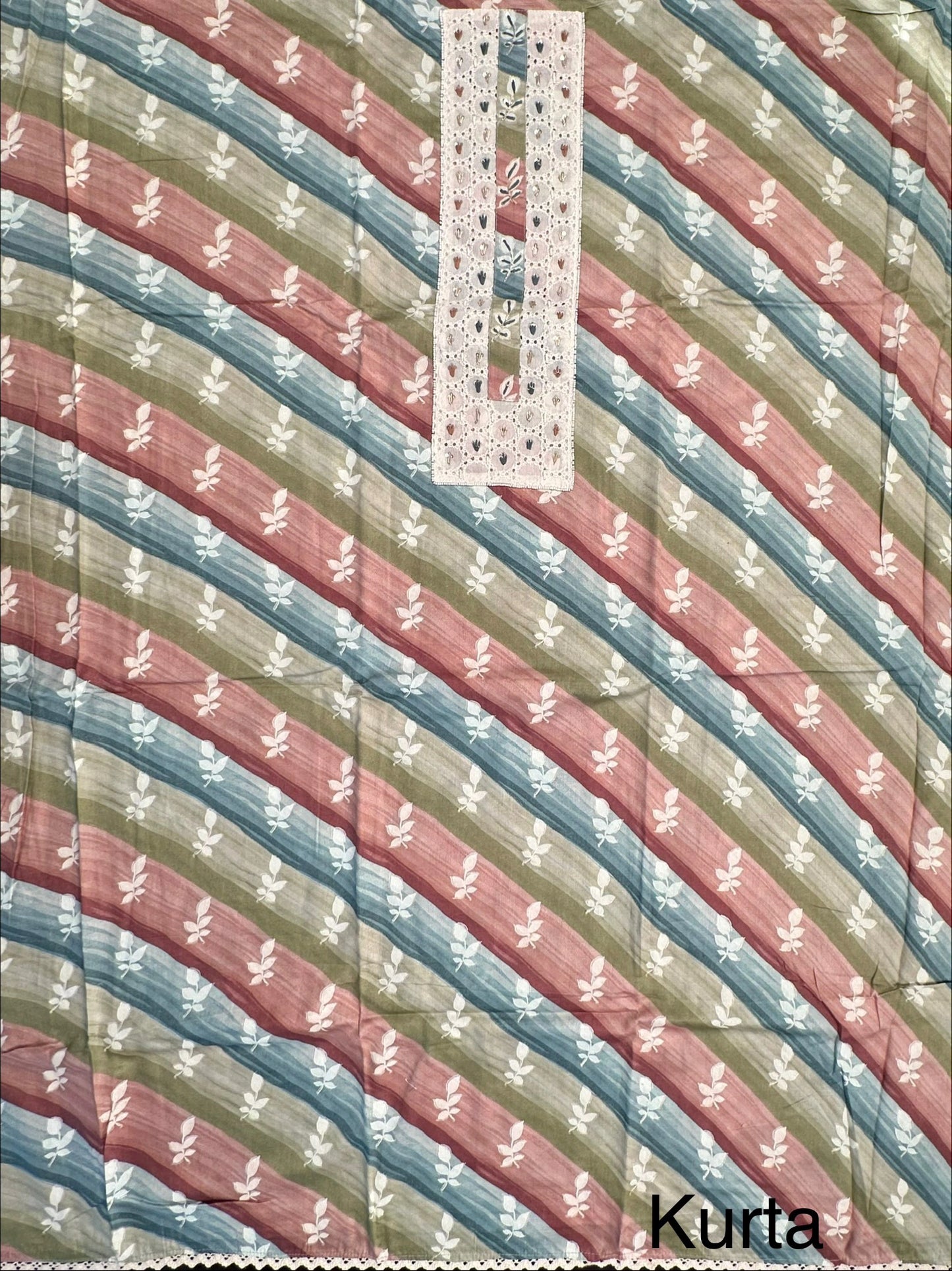 Multi Colour Necktie Cotton 3-Piece Suit