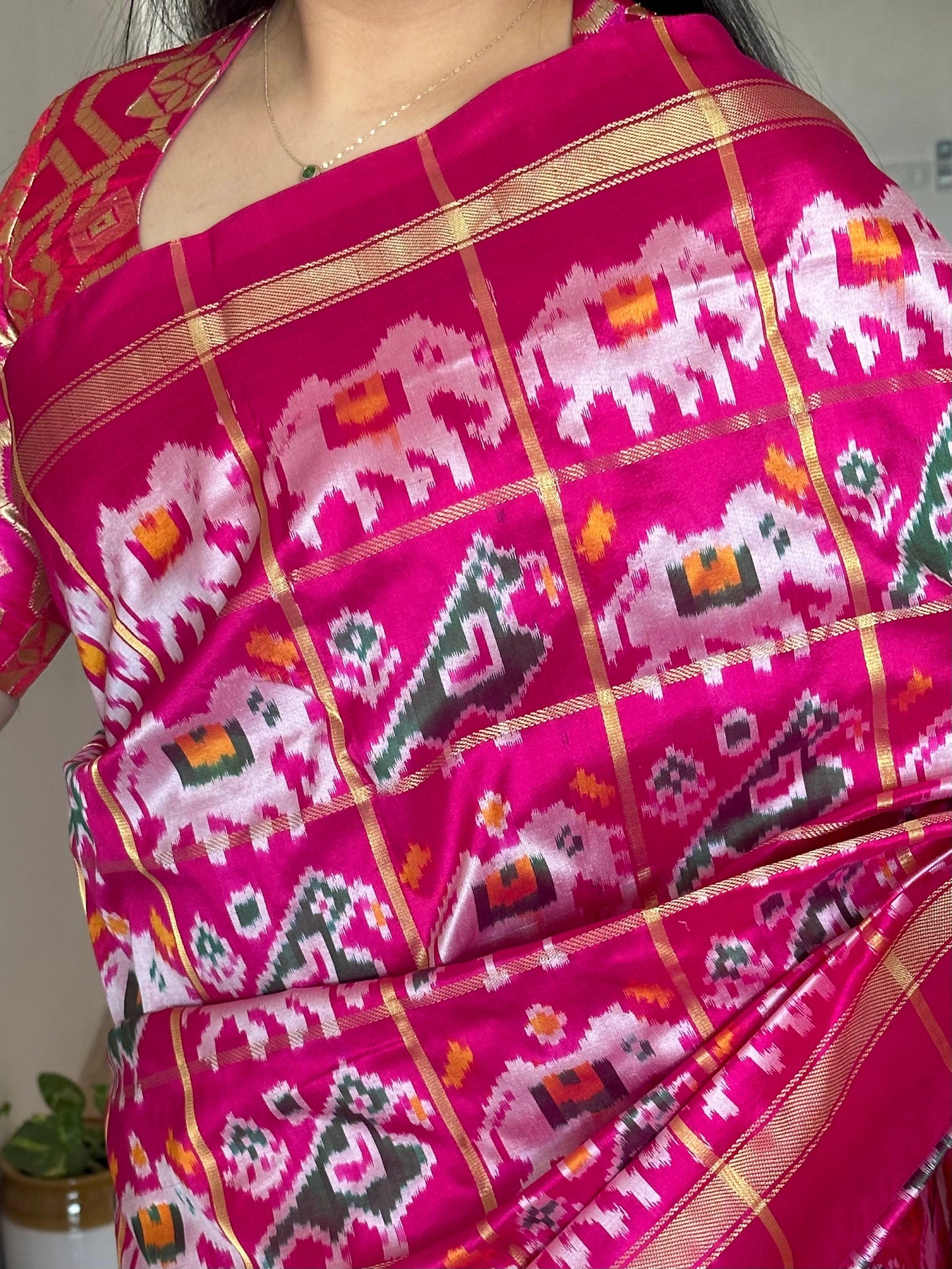 Rani Patola Pure Silk Saree