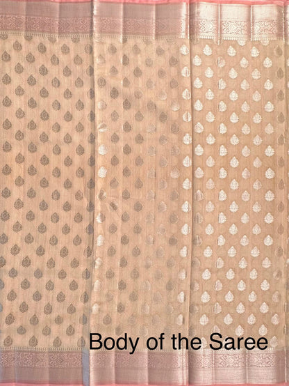 Cream Chanderi Saree