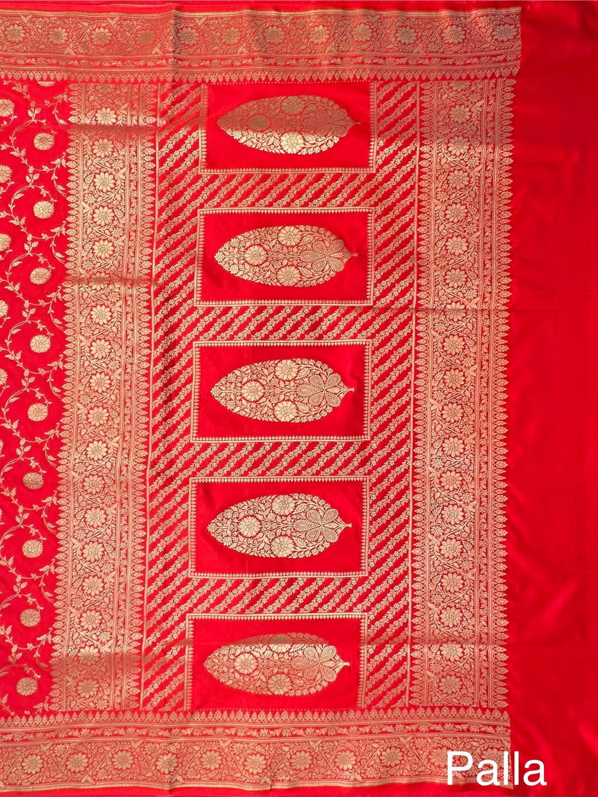 Red Banarasi Jaal Artificial Silk Saree