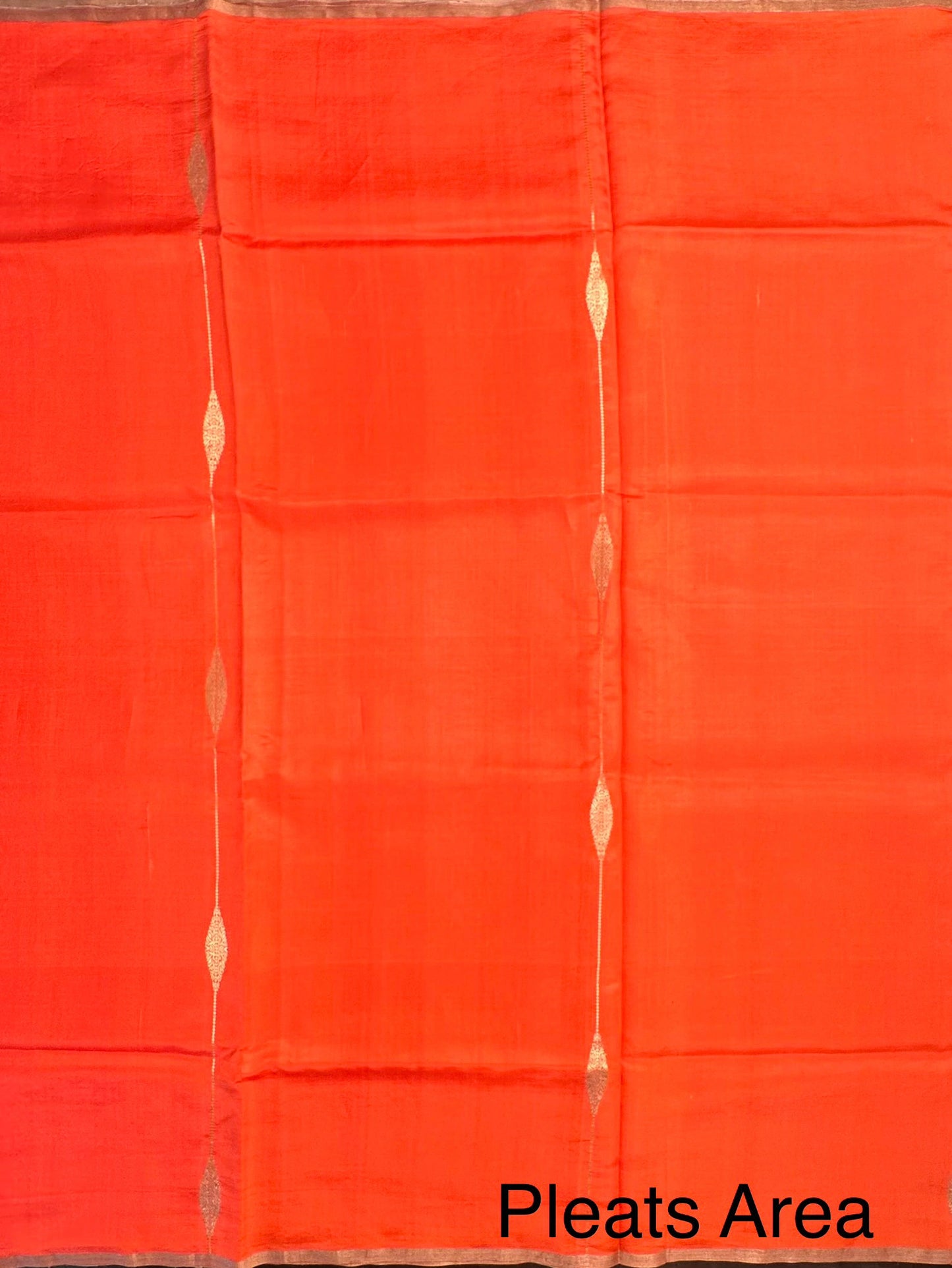 Orange-Coral Vedika Banarasi Pure Silk Saree