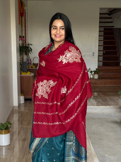Maroon Woolen Shawl