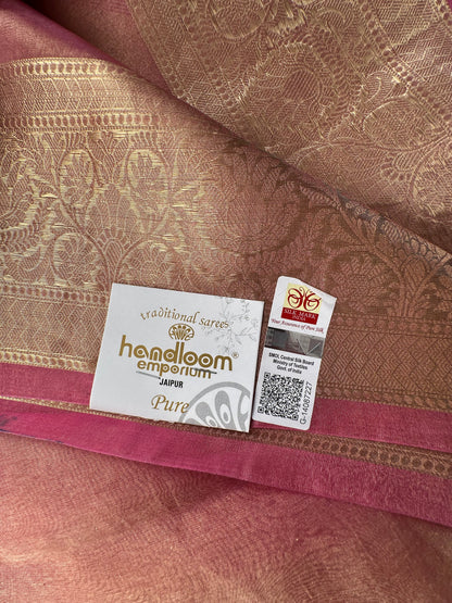 Pink Pure Tissue Saree