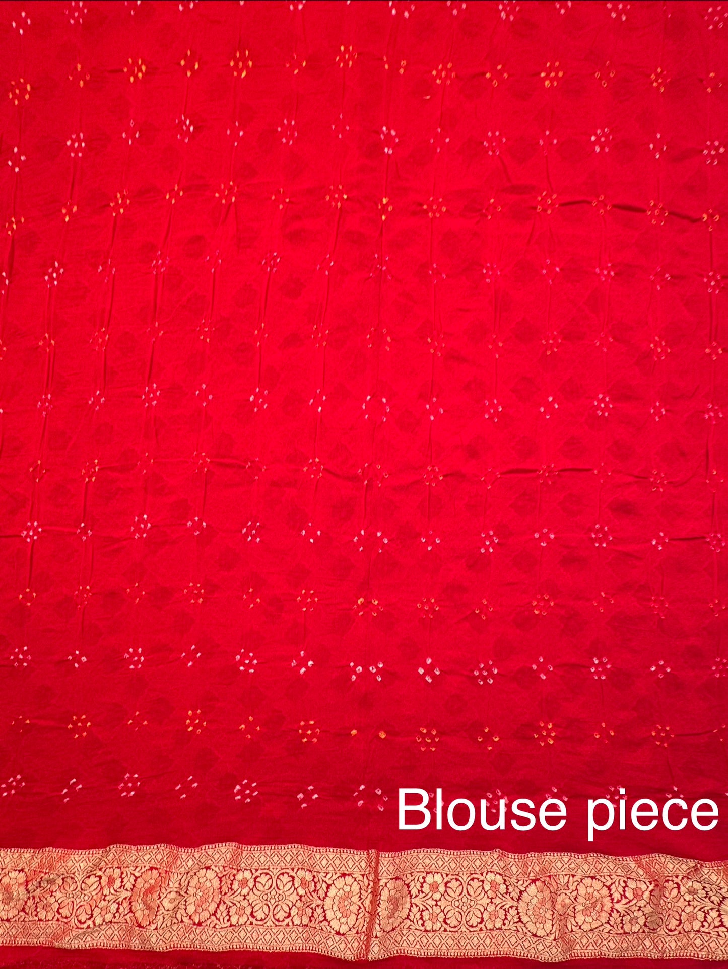 Red Gharchola Bandhej Pure Georgette Saree
