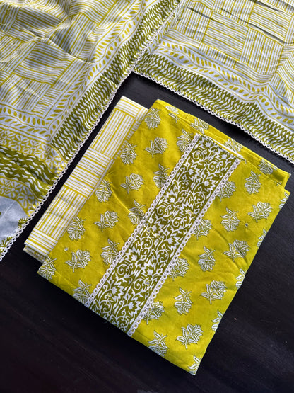 Jaipuri Necktie Cotton 3-Piece Suit
