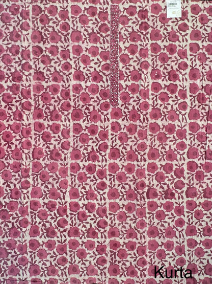 Dusky Pink Pure Cotton 3-Piece Unstitched Suit