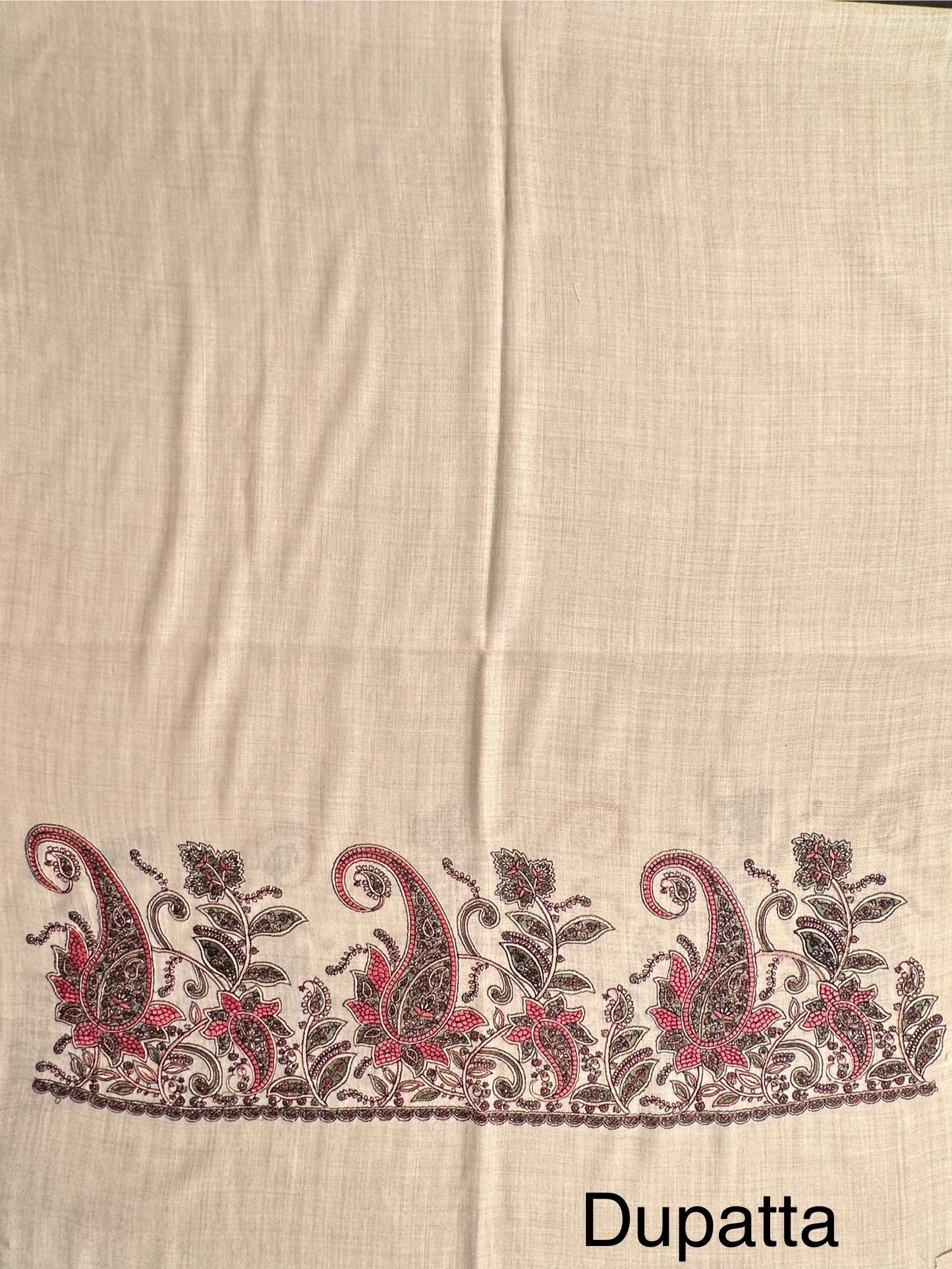 Cream Woolen 3-Piece Suit