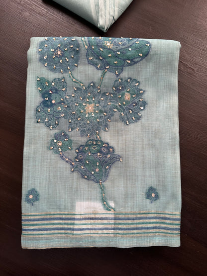 Sea Green Cotton Suit