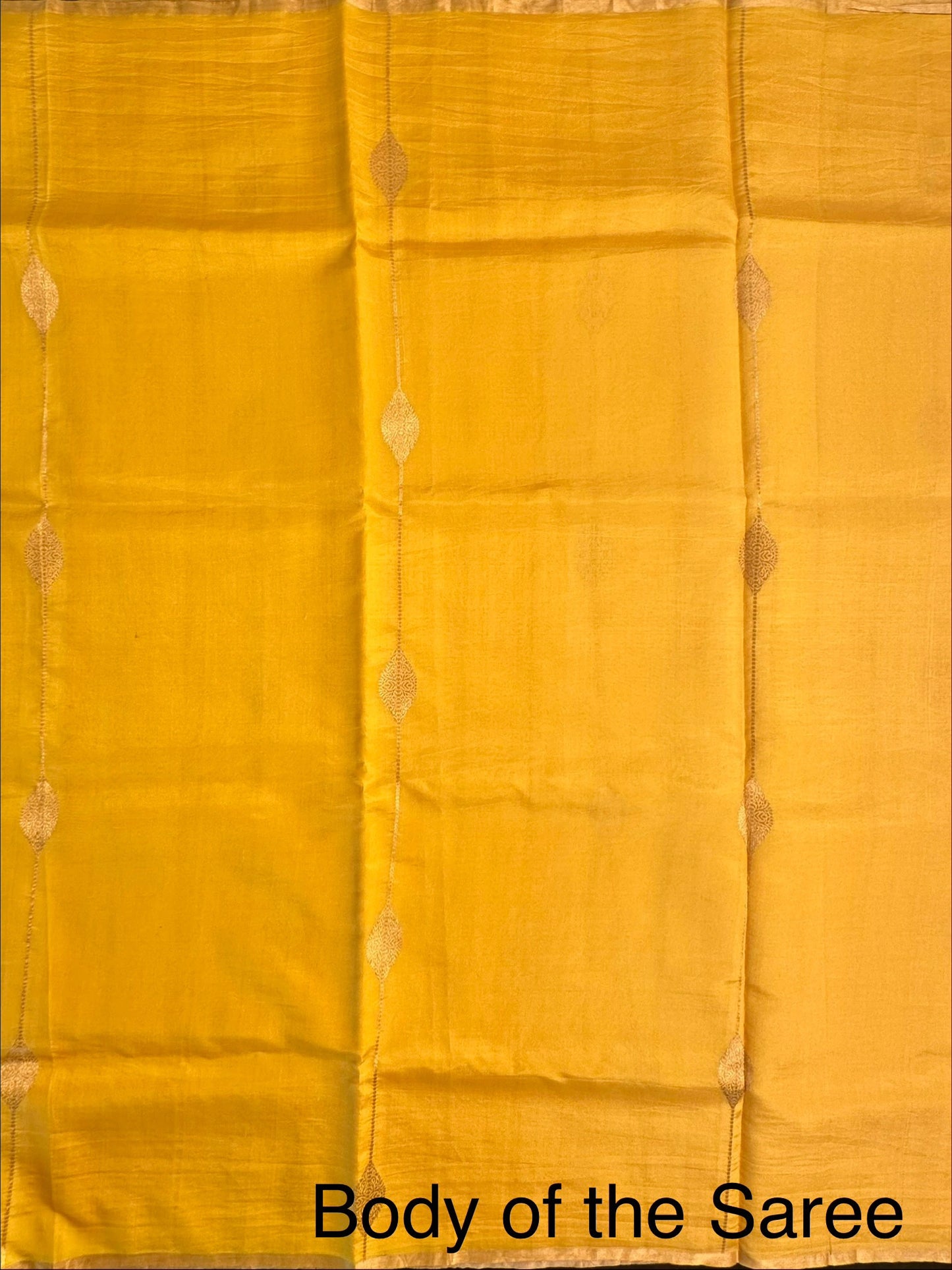 Yellow Banarasi Pure Silk Saree