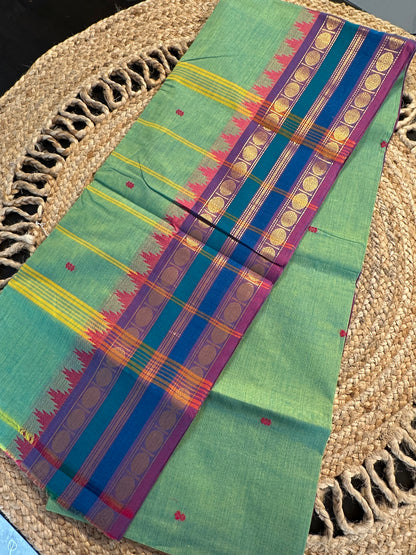 Green Narayanpet Cotton Saree