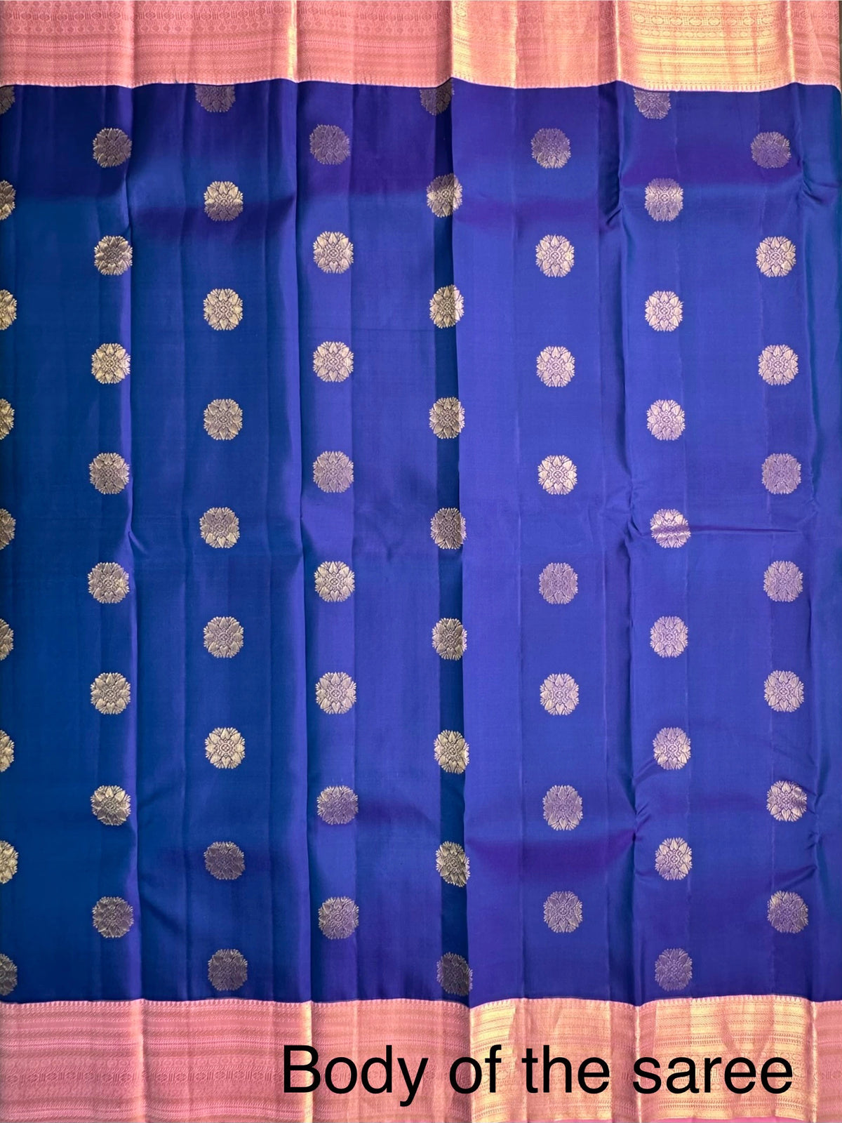 Blue-Pink Handloom Kanjivaram Pure Silk Saree
