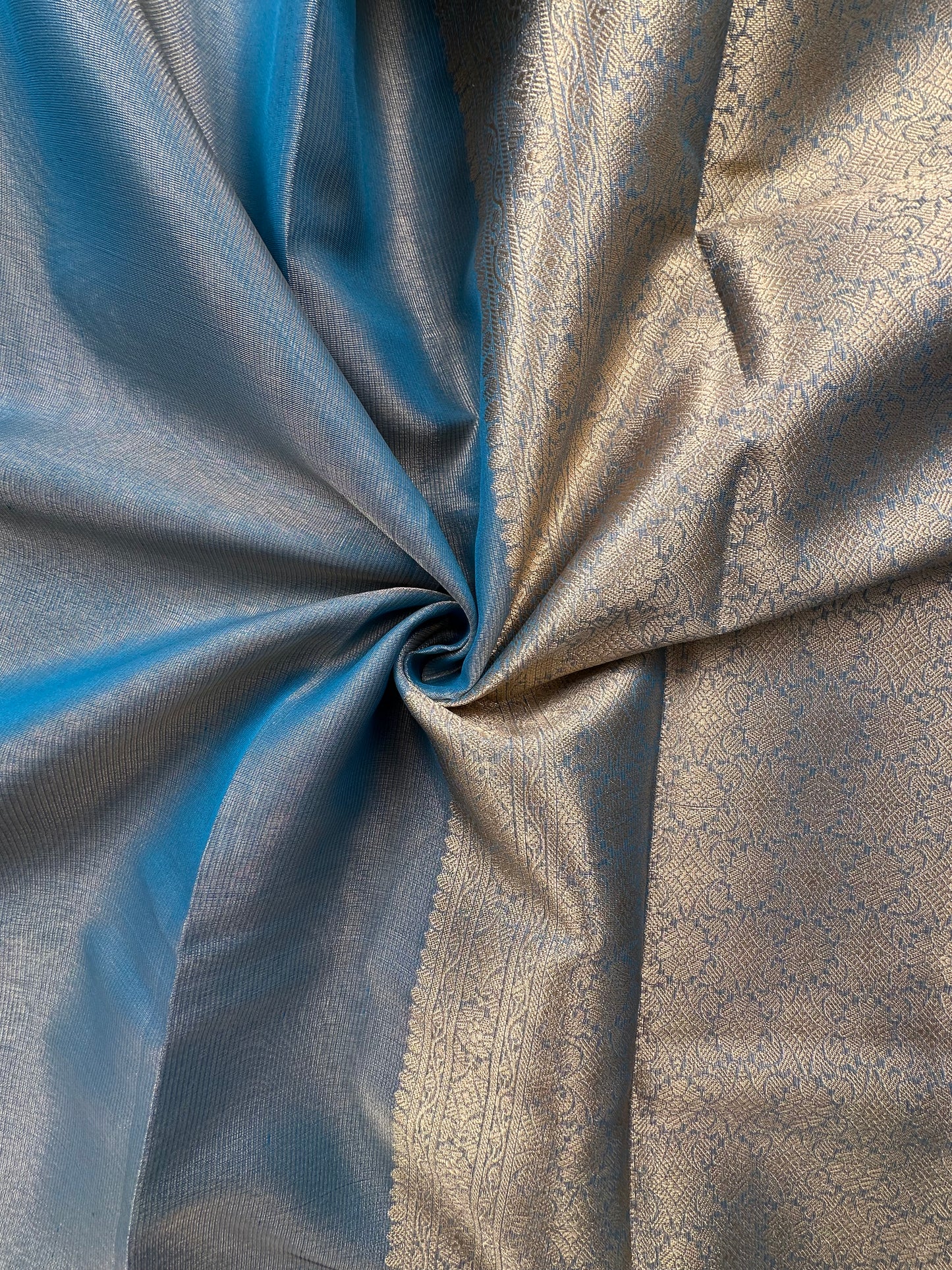 Teal Blue Amrit Tissue Saree