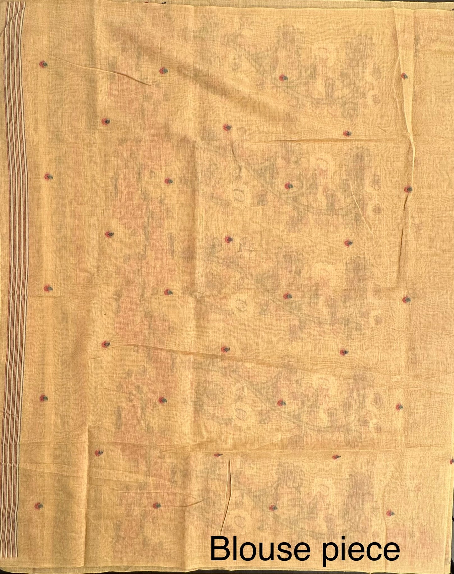 Mustard Floral Blended Cotton Saree