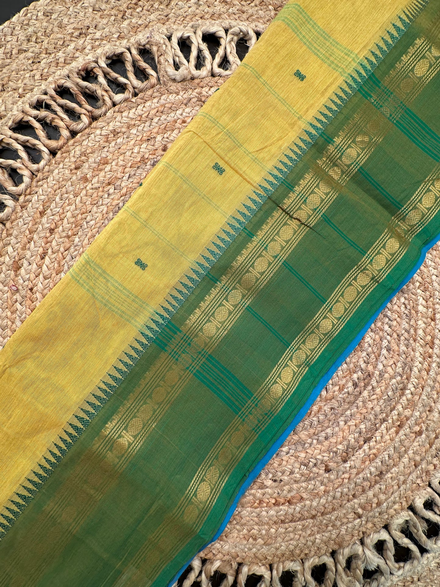 Green Narayanpet Cotton Saree