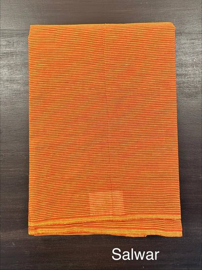 Mustard Dharwad South Cotton 3-Piece Suit