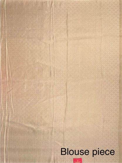 Cream Aditi Jamawar Artificial Silk Saree