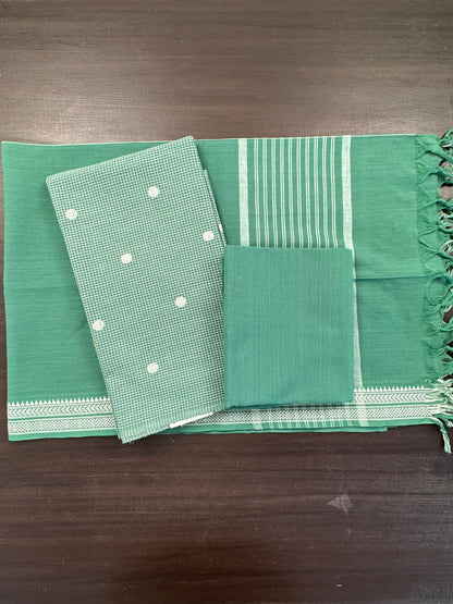 Green South Cotton 3-Piece Suit